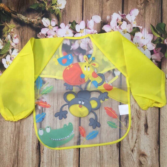 Áo yếm ăn dặm chống thấm dài tay cho bé BQSHOP