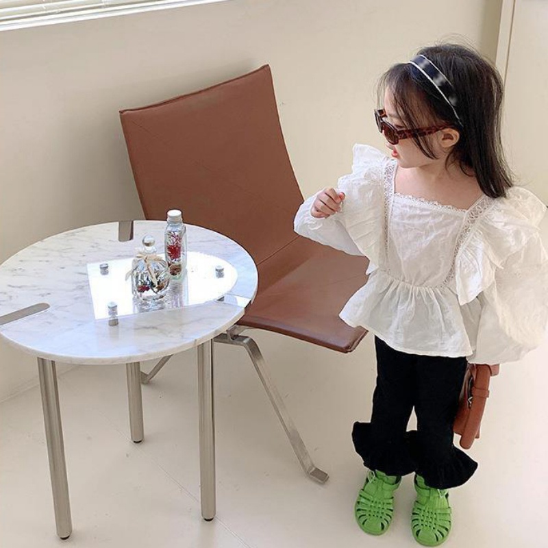 Quần Dài Ống Loe Màu Sắc Trơn Phong Cách Hàn Quốc Cho Bé Gái