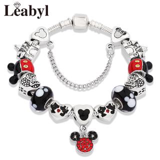 Vòng Tay Mặt Hình Chuột Mickey Tráng Men P10963