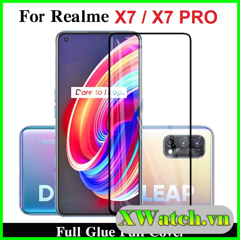 Cường lực Full màn Realme C21 c21y v15 C17 C25 C20 C11 C12 C15 Realme X7 / Realme X7 pro , Cường lực dẻo Camera