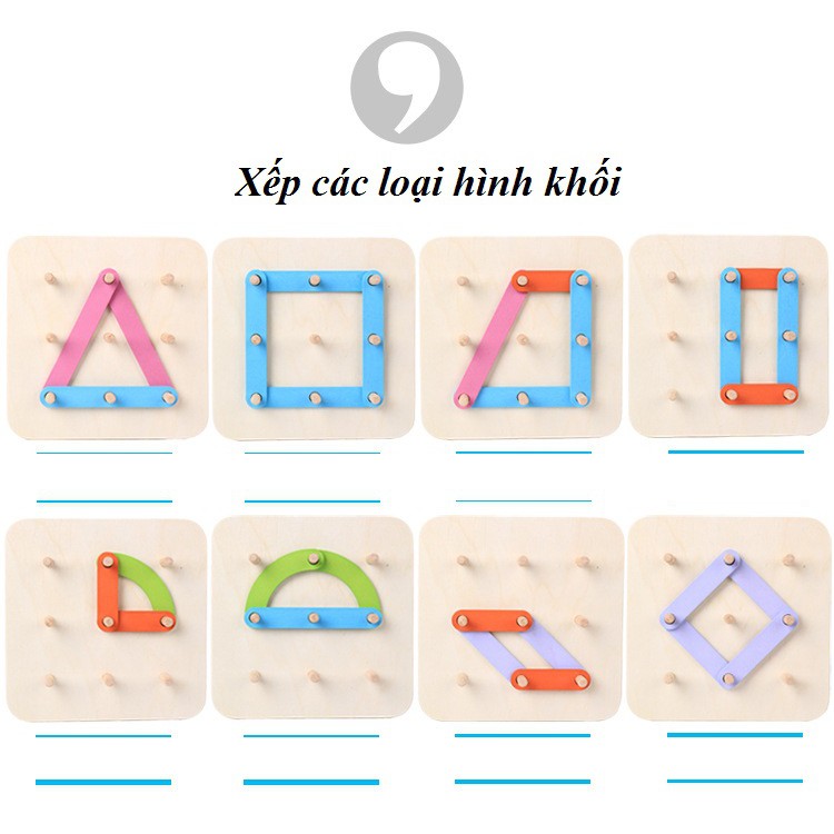 Ghép Que Tạo Hình Phát Triển Tư Duy Sáng Tạo Cho Trẻ - Đồ Chơi Montessori Rèn Luyện Tư Duy Logic