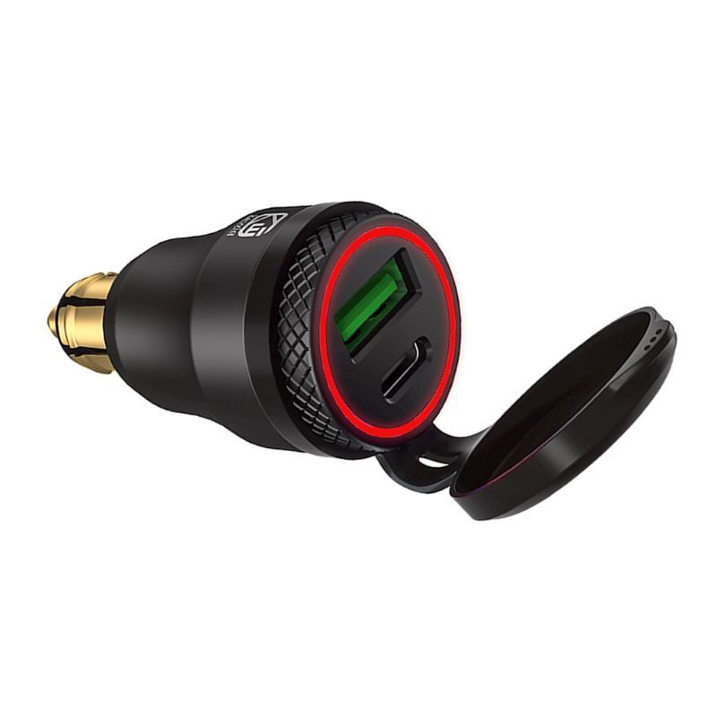 12V 24V QC3.0 USB Type C PD Fast Charger Power Adapter Hella DIN Plug Socket