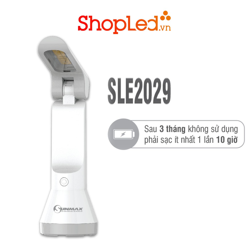 Đèn pin LED sạc điện siêu tiện dụng Sunmax SLE2029/3W nhỏ gọn sử dụng chip LED Hàn Quốc cao cấp