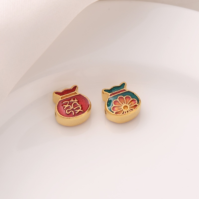 Hạt Xỏ Vòng Đeo Tay May Mắn diy Bằng Đồng Mạ Màu Cát Mạ Màu Sắc Mạnh Mẽ Kiểu Thần Tài