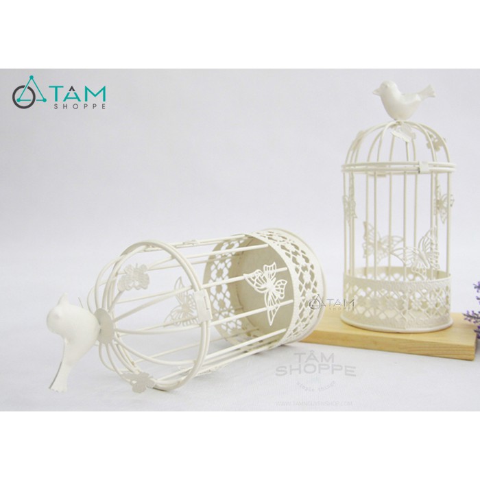 Chân nến lồng chim để bàn cao 22cm