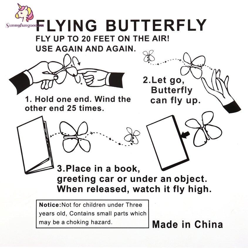 Đồ chơi bướm bay ma thuật bật đuôi vui nhộn để trang trí đám cưới