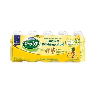 Sữa Chua Uống Probi Vinamilk Hương Dứa 65ML (Lốc 5 Chai)