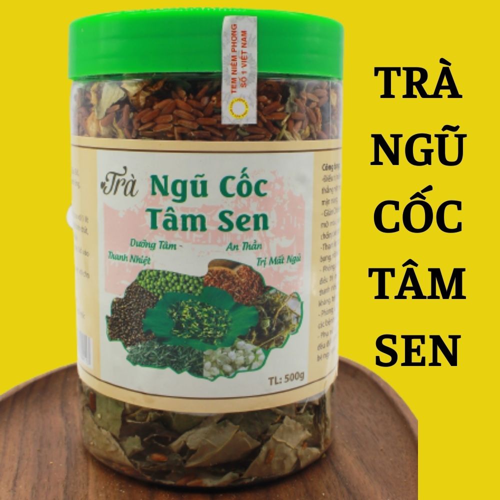 Trà ngũ cốc tâm sen gạo lứt đậu đen hoa hoè, trà tâm sen ngủ ngon 100% organic an toàn, dành cho mọi lứa tuổi