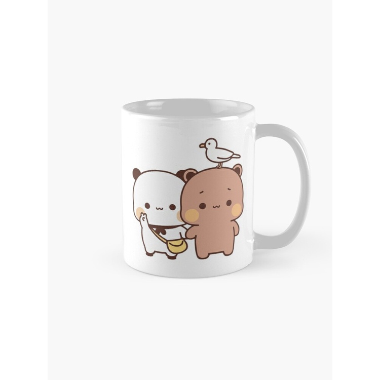 Cốc sứ uống nước in hình mèo mochi so cute cốc uống trà cafe
