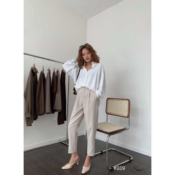 QUẦN ÂU NỮ, QUẦN BAGGY MÃ 209 CÔNG SỞ CẠP VIỀN TRÒN QUẢNG CHÂU LOẠI 1 MS20089