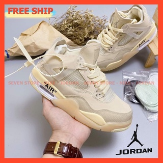 Giày jd4 off white nam nữ, giày thể thao sneaker jd4 vàng full phụ kiện free ship toàn quốc