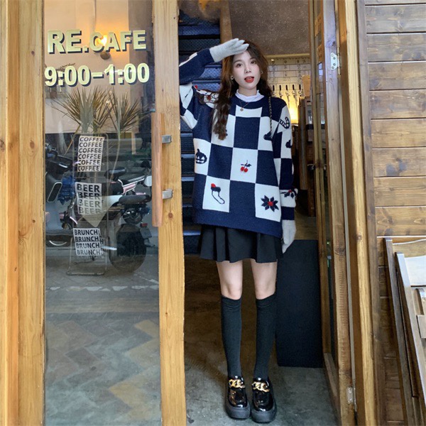 Áo Len Ô Vuông Noel Siêu Hót Hàng Quảng M0580-Vin_store168