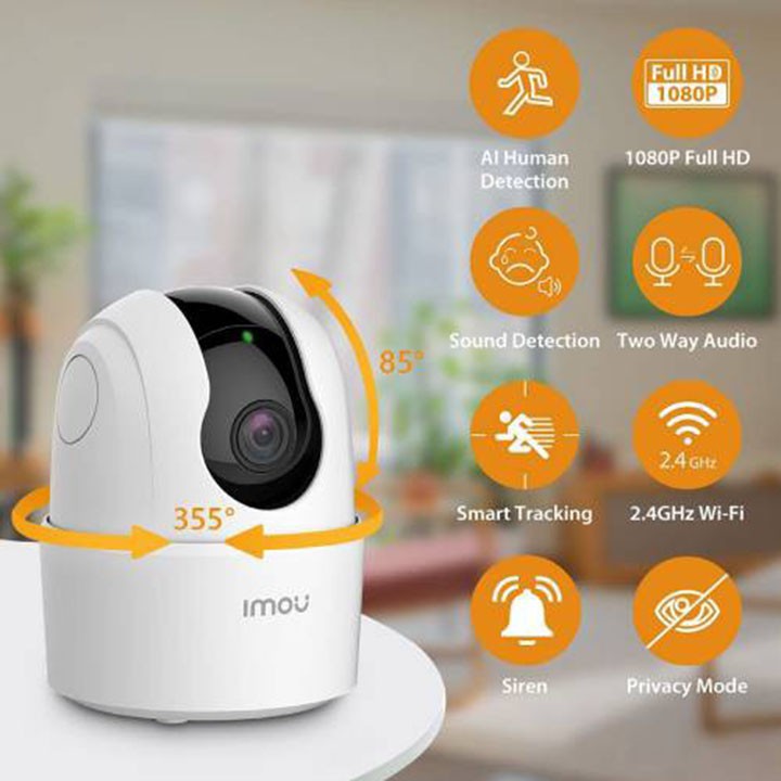 Camera wifi IMOU RANGER 2C IPC-TA22CP quay quét, Đàm thoại 2 Chiều, Hình full HD - BẢO HÀNH 24 THÁNG