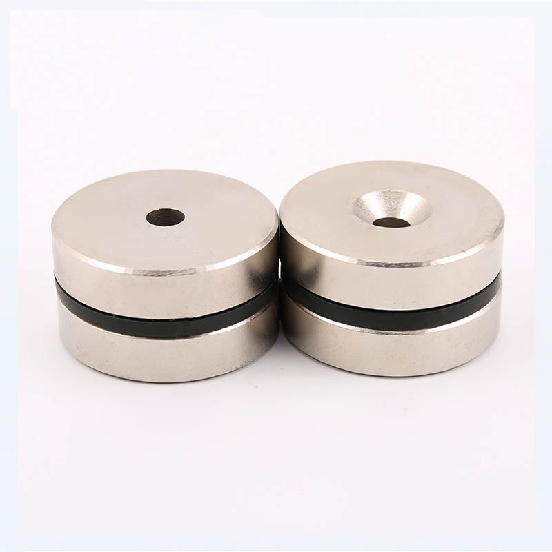 Nam châm tròn 40x5/10/20mm có lỗ 6mm loại đất hiếm từ tính siêu mạnh N35