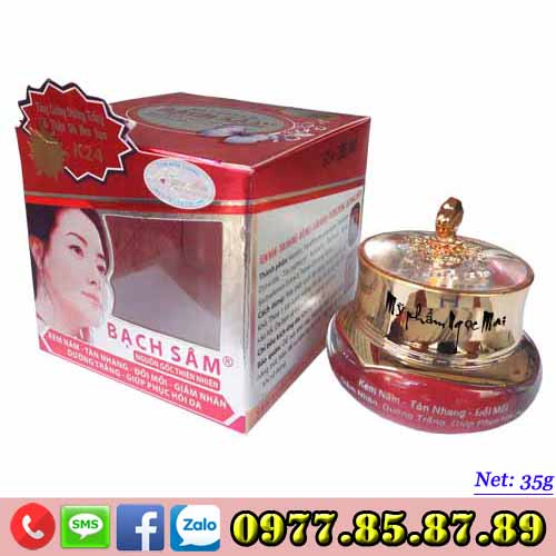 Kem BẠCH SÂM K24 nám tàn nhang đồi mồi giảm nhăn dưỡng trắng phục hồi da 35g