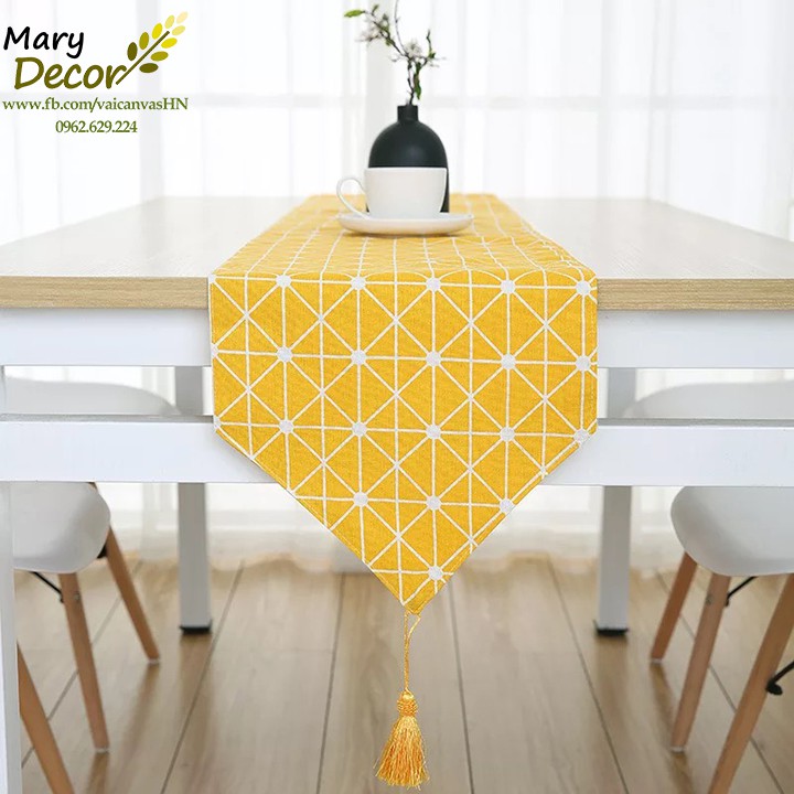 KHĂN RUNNER MARY DECOR - HỌA TIẾT VÀNG KR-E01