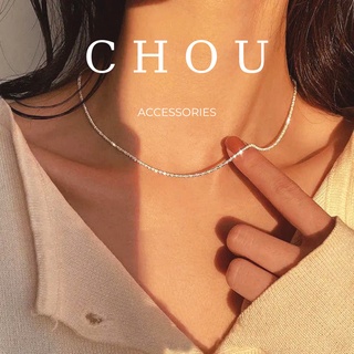 Dây chuyền trơn basic lấp lánh | chou accessories |