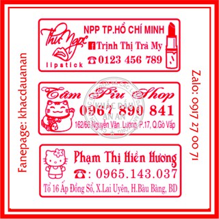 khắc dấu shop, khắc dấu vuông
