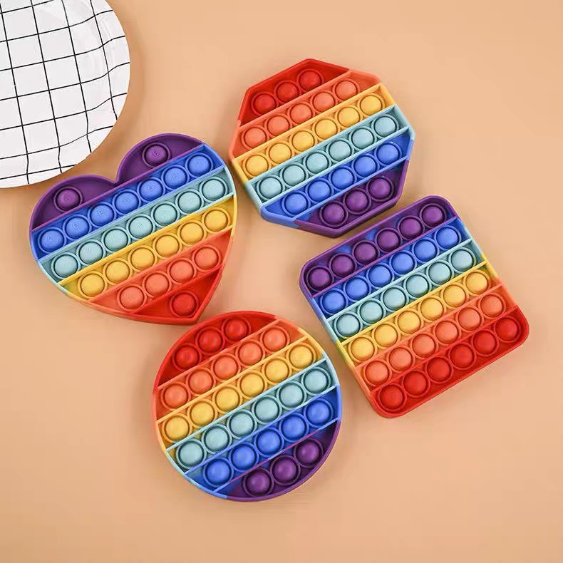 Pop It 2021 Đồ Chơi Cho Bé Giải Trí Bấm Nút Bong Bóng Giảm Stress Chất Liệu Silicon An Toàn Cho Bé Fidget Toys