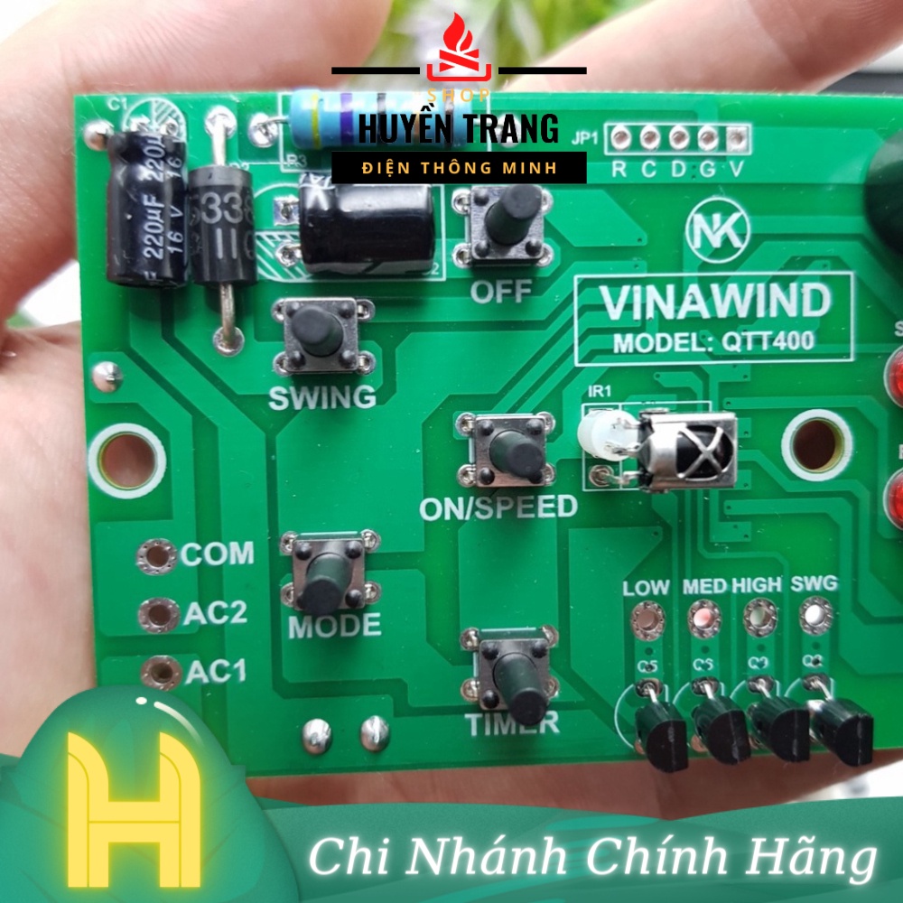 Bo mạch quạt điện cơ QTT400Bộ mạch quạt treo tường Vinawind QTT 400 điện cơ tương thích