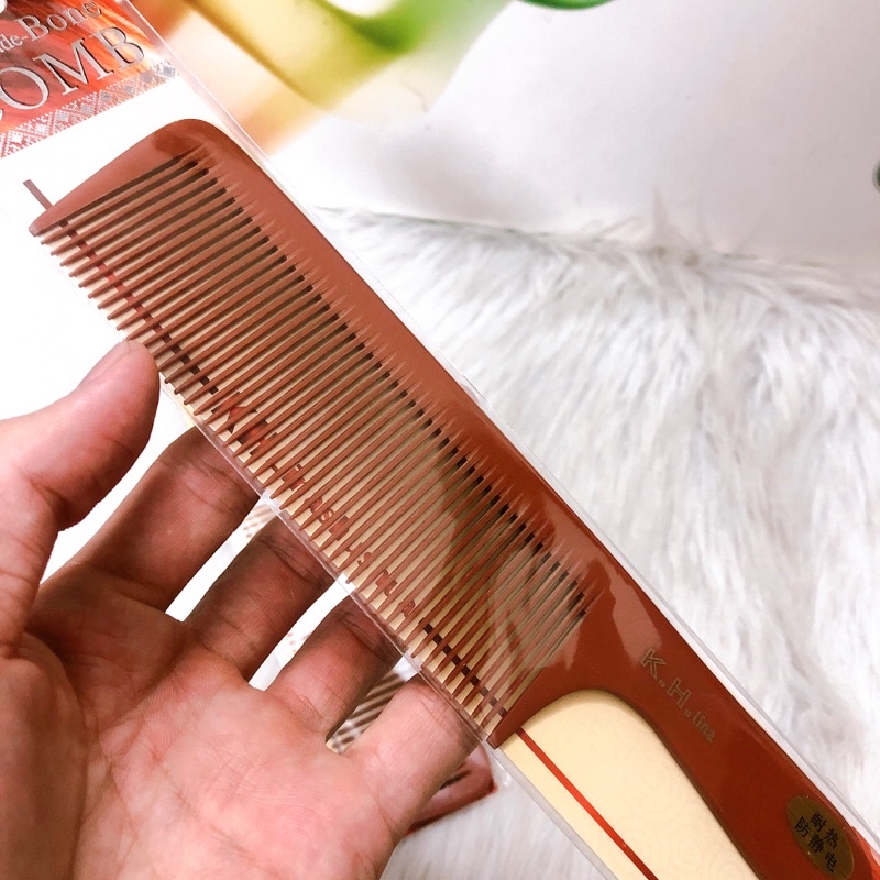 Lược cắt tóc nam bản to chất liệu sừng KH T881 Cao cấp