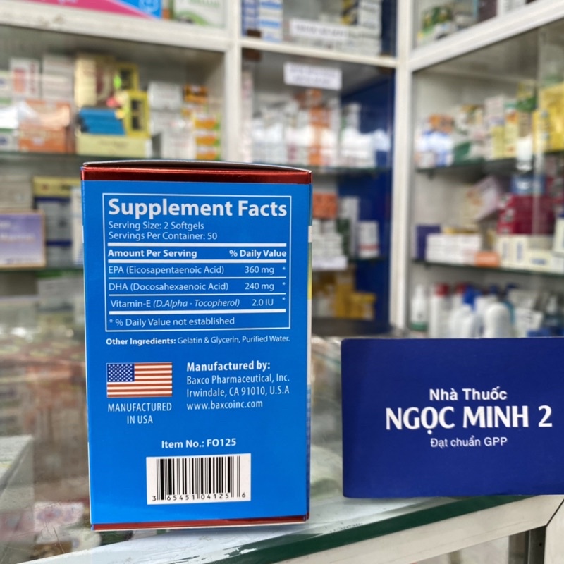 ✅ [Chính Hãng] Omega-3 Alaska Fish Oil. viên uống omega 3 , hộp 100 VIÊN , HÀNG CHÍNH HÃNG UBB OMEGA3