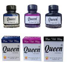 Mực viết bút máy Queen màu tím, đen , xanh
