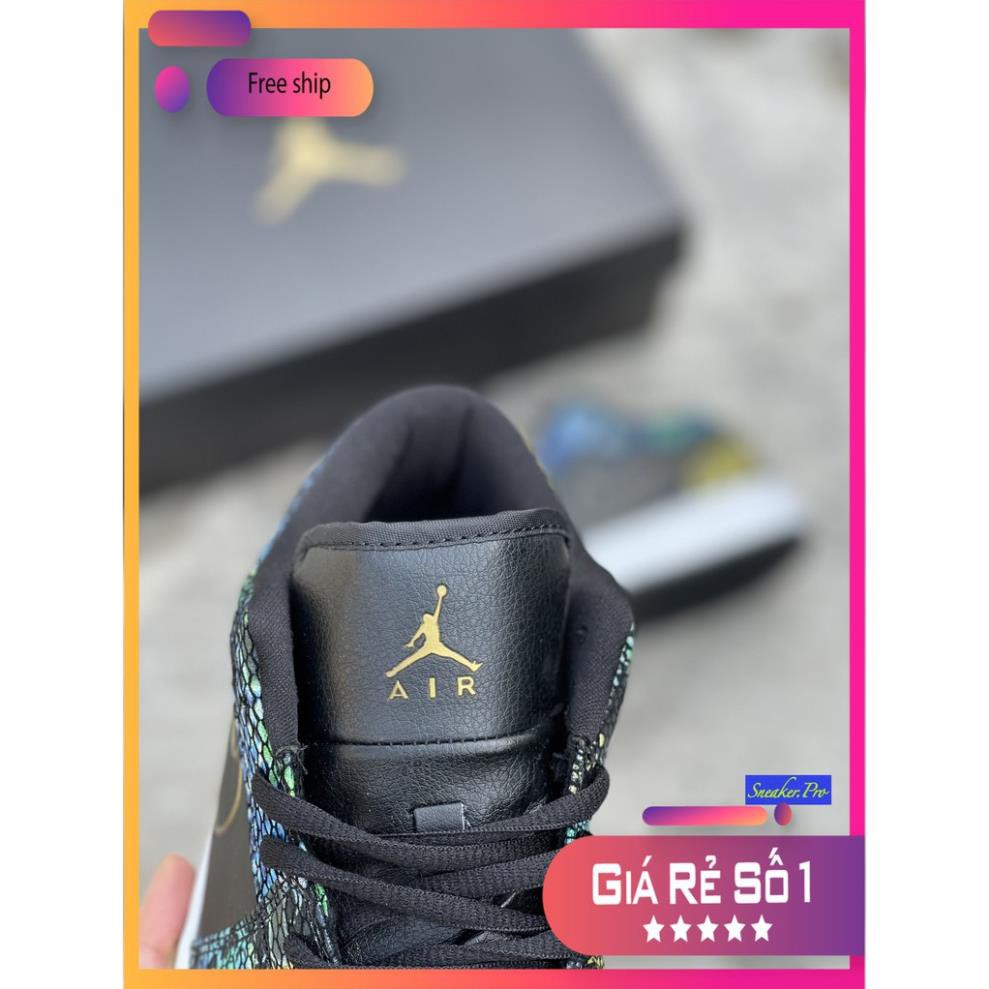 (FULL BOX + QUÀ TẶNG) Giày thể thao Jordan 1 Low Multicolor Snakeskin (W) (2020) cổ thấp siêu đẹp dành cho nam và nữ . | BigBuy360 - bigbuy360.vn