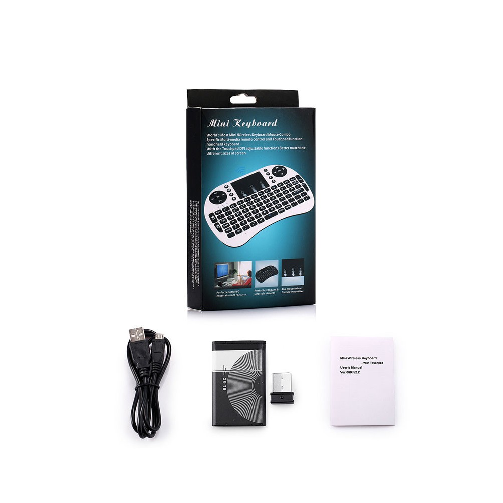 Bàn phím mini kiêm chuột bay không đèn không dây siêu tiện lợi ILEPO K08iiB bàn phím chuột bay | BigBuy360 - bigbuy360.vn