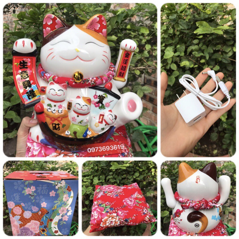 Mèo Thần tài Vẫy Tay Hưng gia vượng nghiệp 25cm/10inch