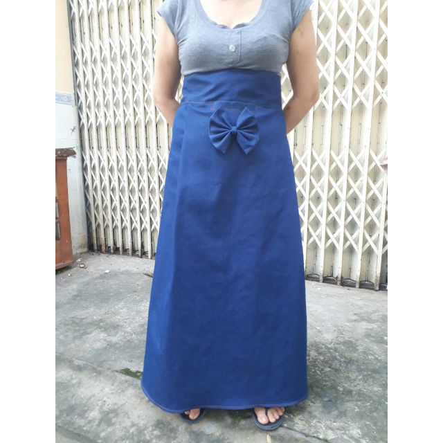 Váy chống nắng vải Jean trơn (hàng mới về) | BigBuy360 - bigbuy360.vn