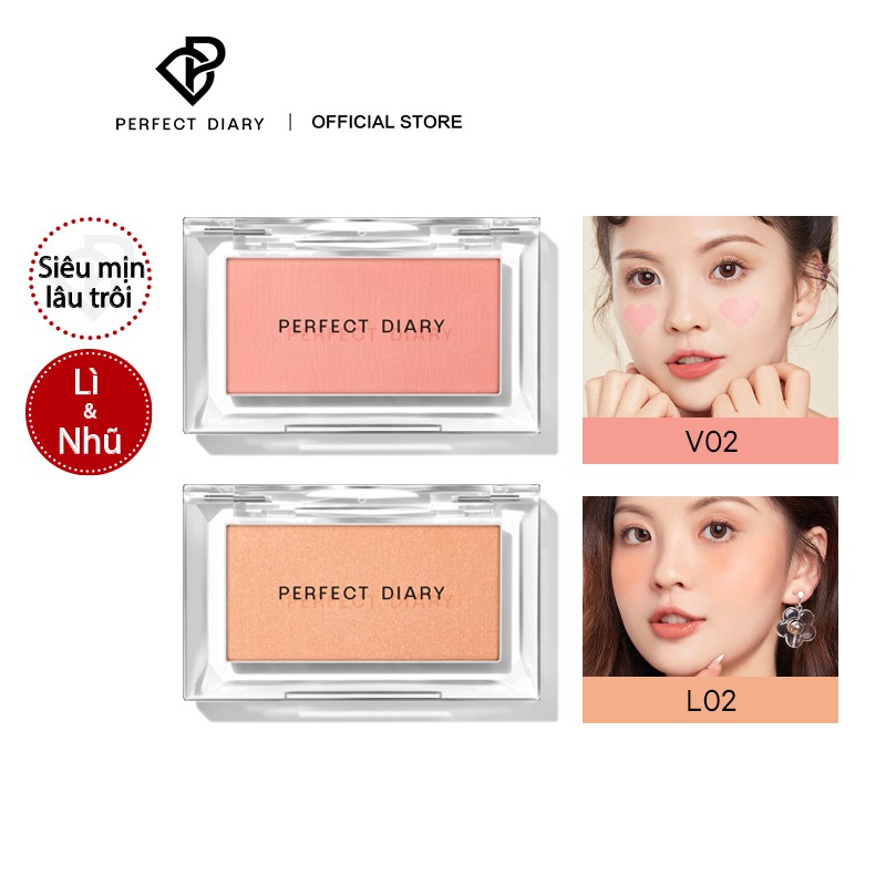 Phấn Má Hồng Perfect Diary Collector Matte Shimmering Finish 2 Textures 12 Shades 2.5g | BigBuy360 - bigbuy360.vn