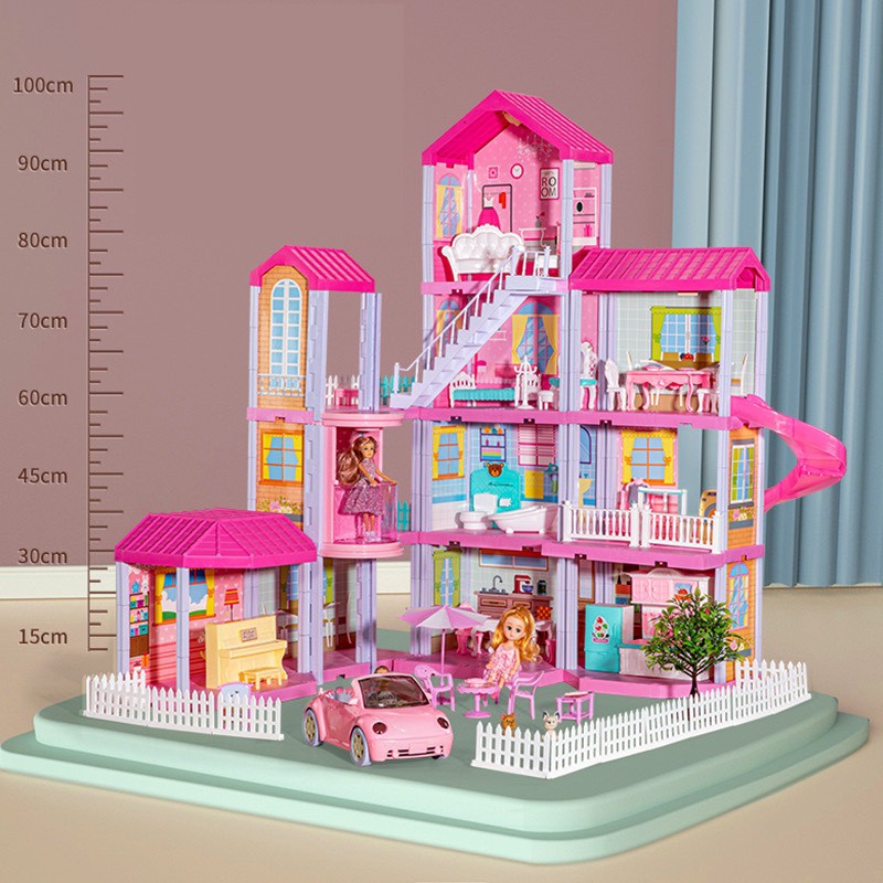 Ngôi nhà búp bê Barbie  Mitolo đồ chơi xếp hình lắp ráp cho bé gái , món quà tặng sinh nhật  556-24