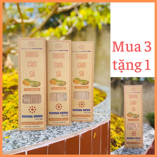 Combo 3hộp nhang Cam Sả Dương Minh nhang sạch 100% tự nhiên từ vỏ cam và sả cây hương thơm cực nhẹ hoặc không mùi