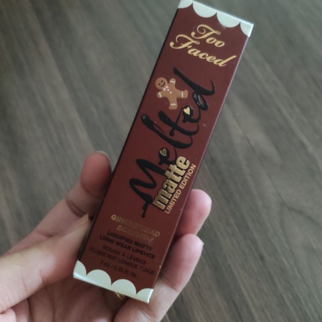 Son Too Faced Melted Matte Lipstick Limited Edition Gingerbread Man