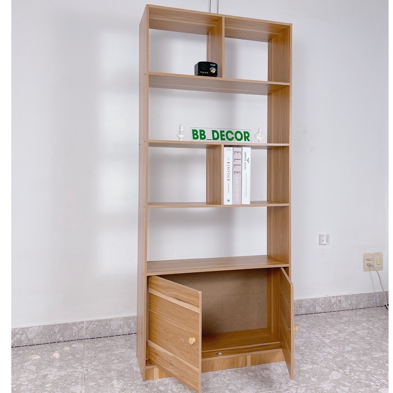 Tủ gỗ đựng sách Kệ gỗ đa năng để sàn nhà MDF phong cách hiện đại - 1M6