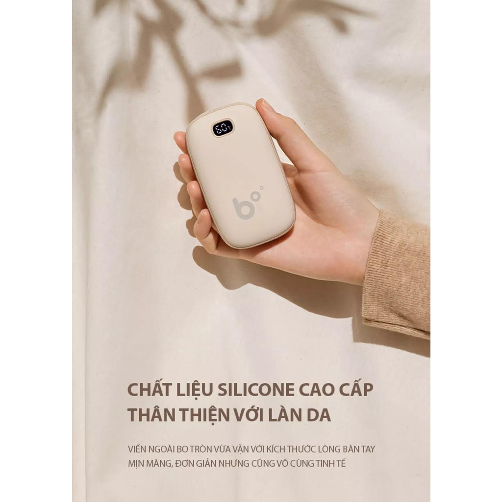 Sạc Dự Phòng Đa Năng Jisulife kiêm Máy Sưởi Ấm Mini Cầm Tay Đáng Yêu NS02 - Món Quà Mùa Đông Tuyệt Vời Dành Cho Bạn Gái.