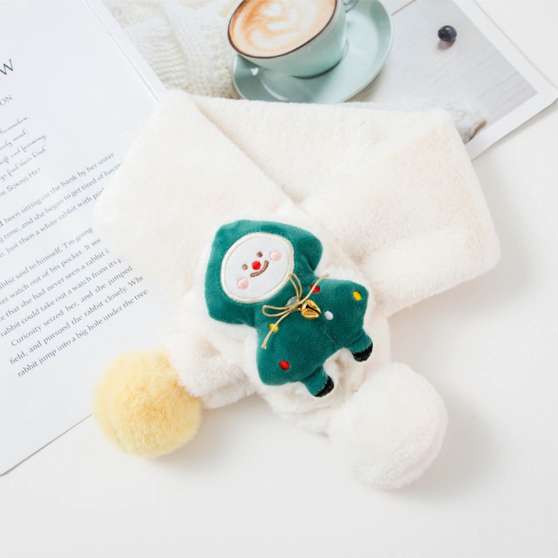 Khăn Choàng Cổ Bằng Vải Bông Dày Dặn Giữ Ấm Mùa Giáng Sinh Cho Bé