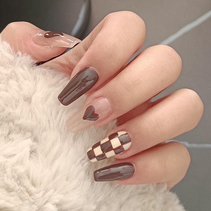 Set 24 Móng Tay Giả Trang Trí Nghệ Thuật