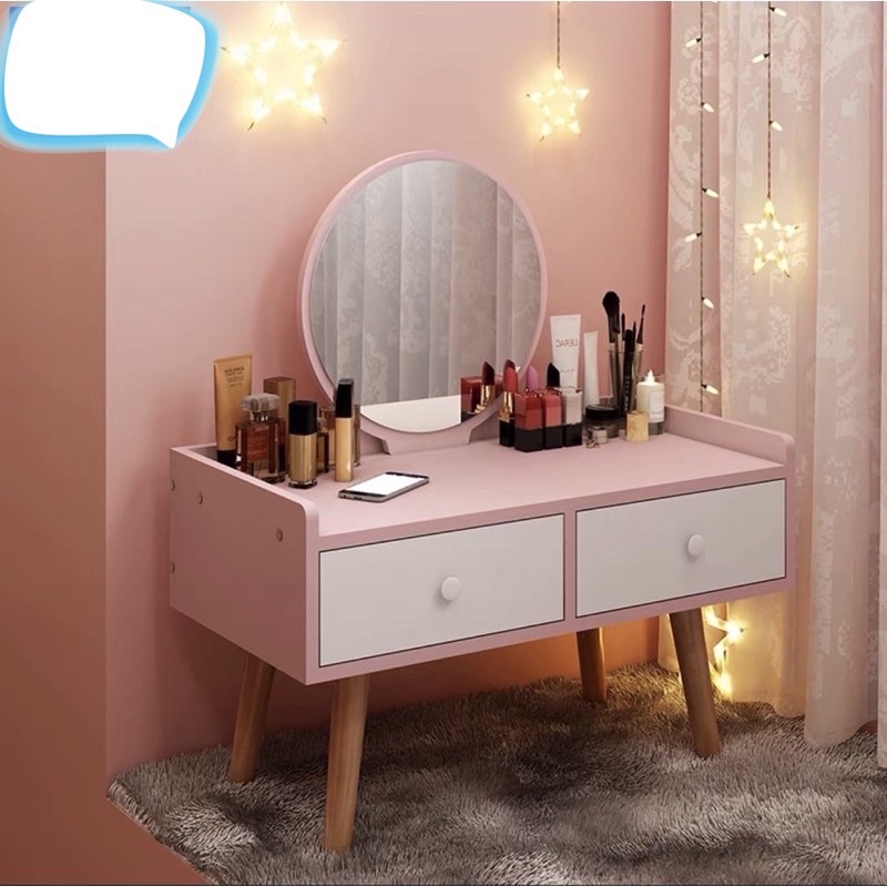 Bàn trang điểm ngồi bệt kiểu phong cách hiện đại bàn phấnmini có đèn LED