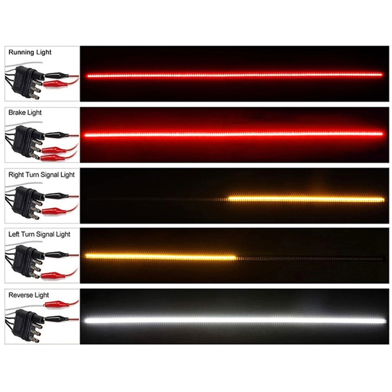 Dây Đèn LED Tín Hiệu Dài 1.2 / 1.5M Linh Hoạt Gắn Đuôi Xe Hơi