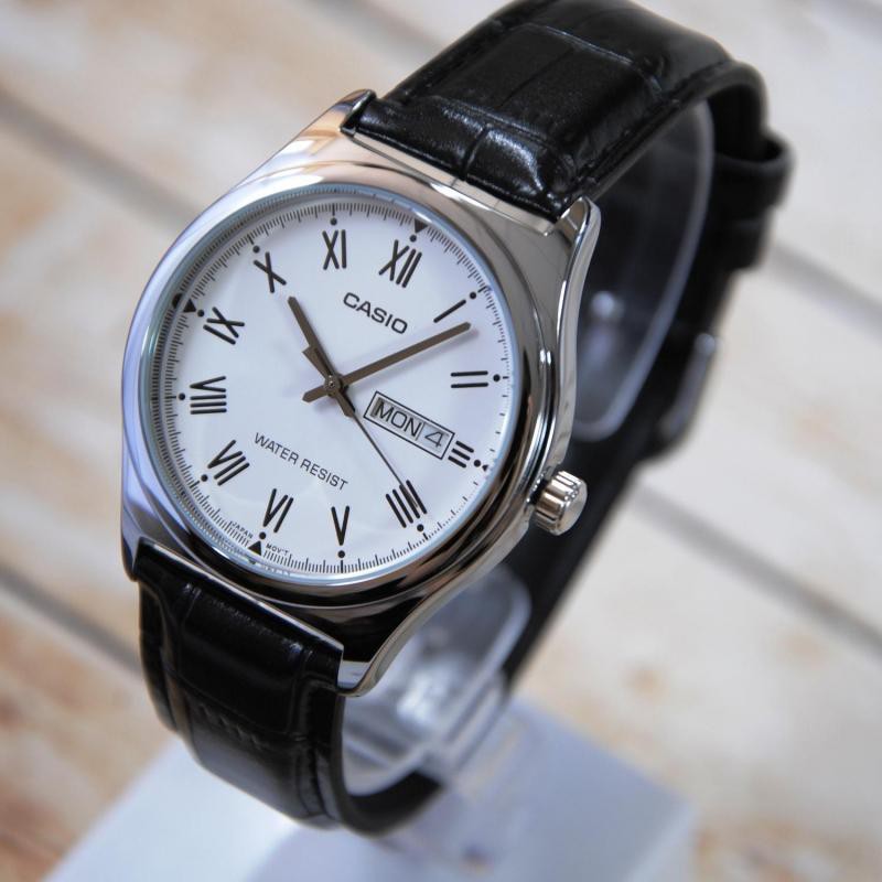 Đồng hồ nam Casio MTP-V006L-7BUDF chống nước độ sâu 50m - Dây da màu đen - Mặt số la | BigBuy360 - bigbuy360.vn