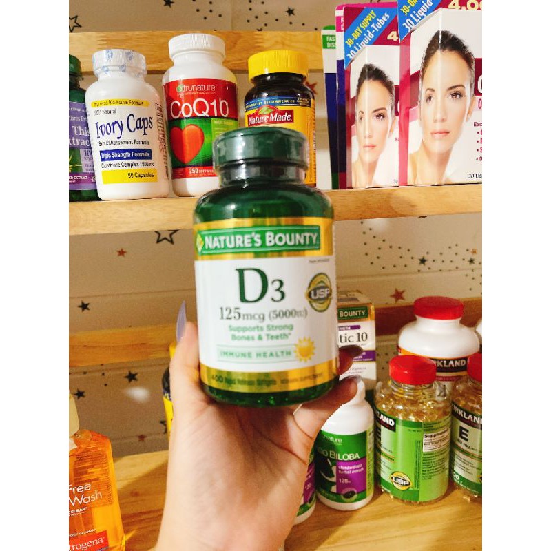 Viên uống NATURE'S BOUNTY VITAMIN D3 125mcg