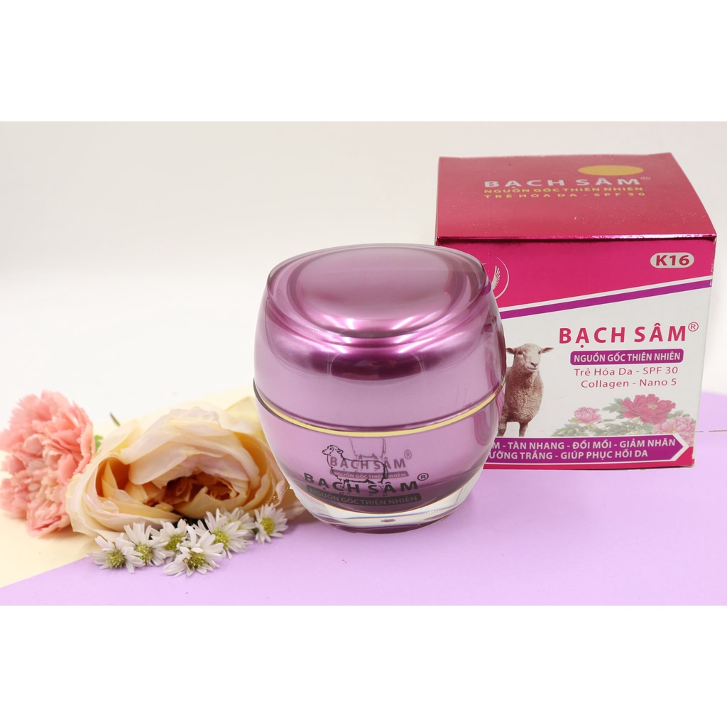 Kem Nám, Tàn nhang, Đồi mồi, Dưỡng trắng, Phục hồi da K16 BẠCH SÂM - 40g