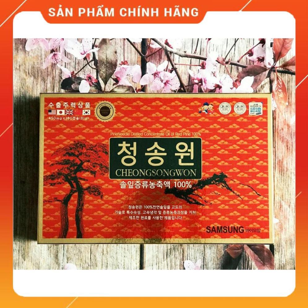Tinh Dầu Thông Đỏ Hàn Quốc Cheongsongwon, Hộp đỏ 180 viên