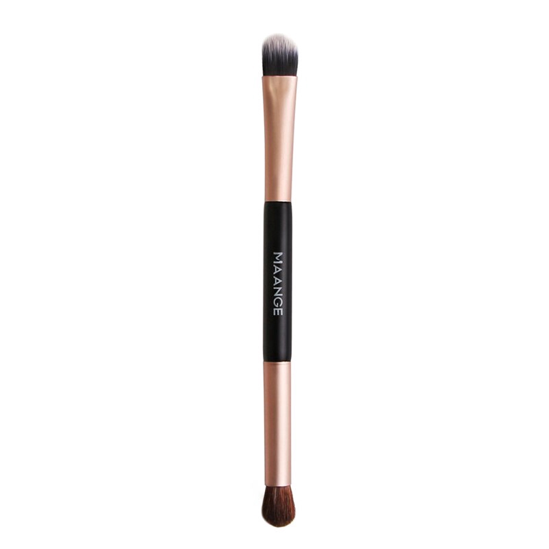 Eye Makeup Double Ended Eyeshadow Eyebrow Brushes Wooden Handle Makeup Brushes Single Blending Brush