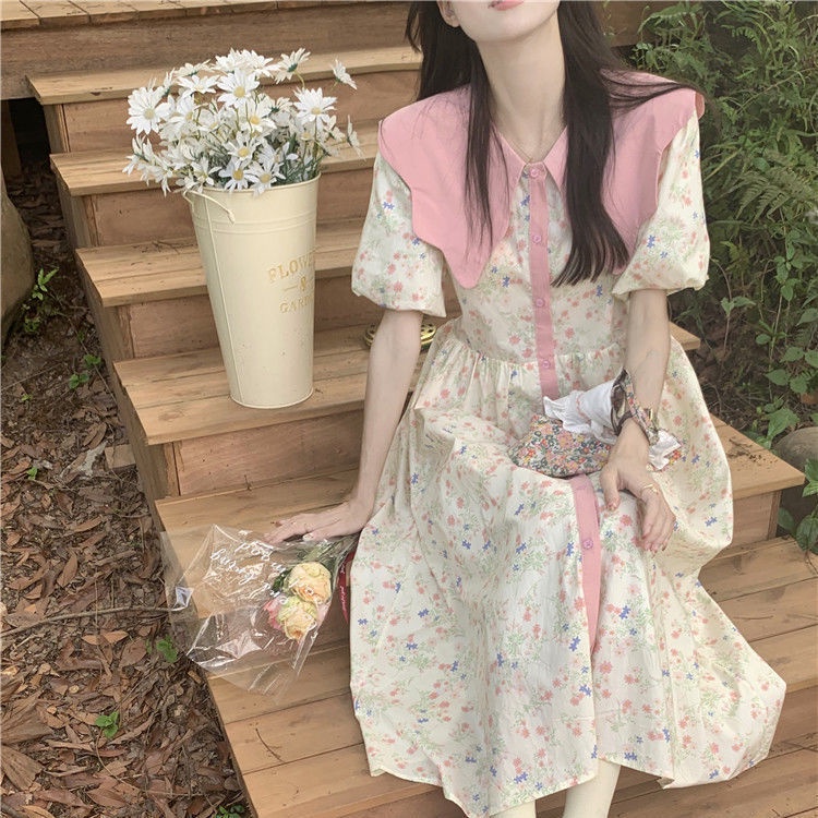 Đầm Hoa Tay Phồng Thời Trang Mùa Hè Hàng Mới 2022