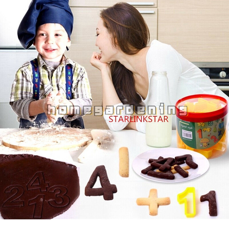 10pcs Number Biscuit Pastry Cookie Cutter Fondant Cake Decor Mold
