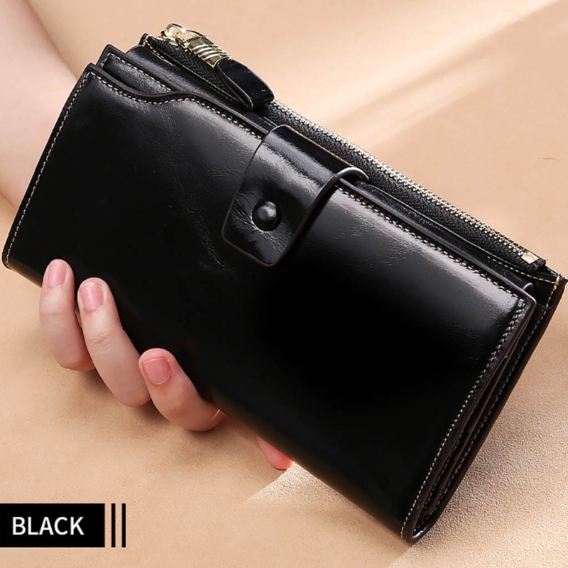 Ví Da Mỏng Đựng Thẻ Tín Dụng / Danh Thiếp Có Khóa Kéo