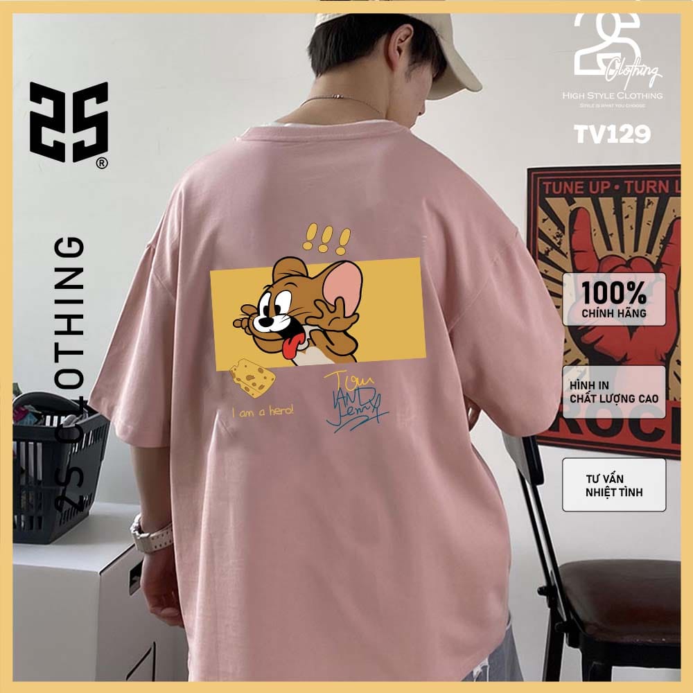 Áo Thun Unisex Nam Nữ Form Rộng Phong Cách 2S Official, Áo Nam Oversize Tay Lỡ Cotton Cổ Tròn TV129